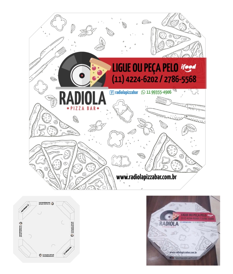 Arte - Caixa de Pizza - Radiola Pizza Bar