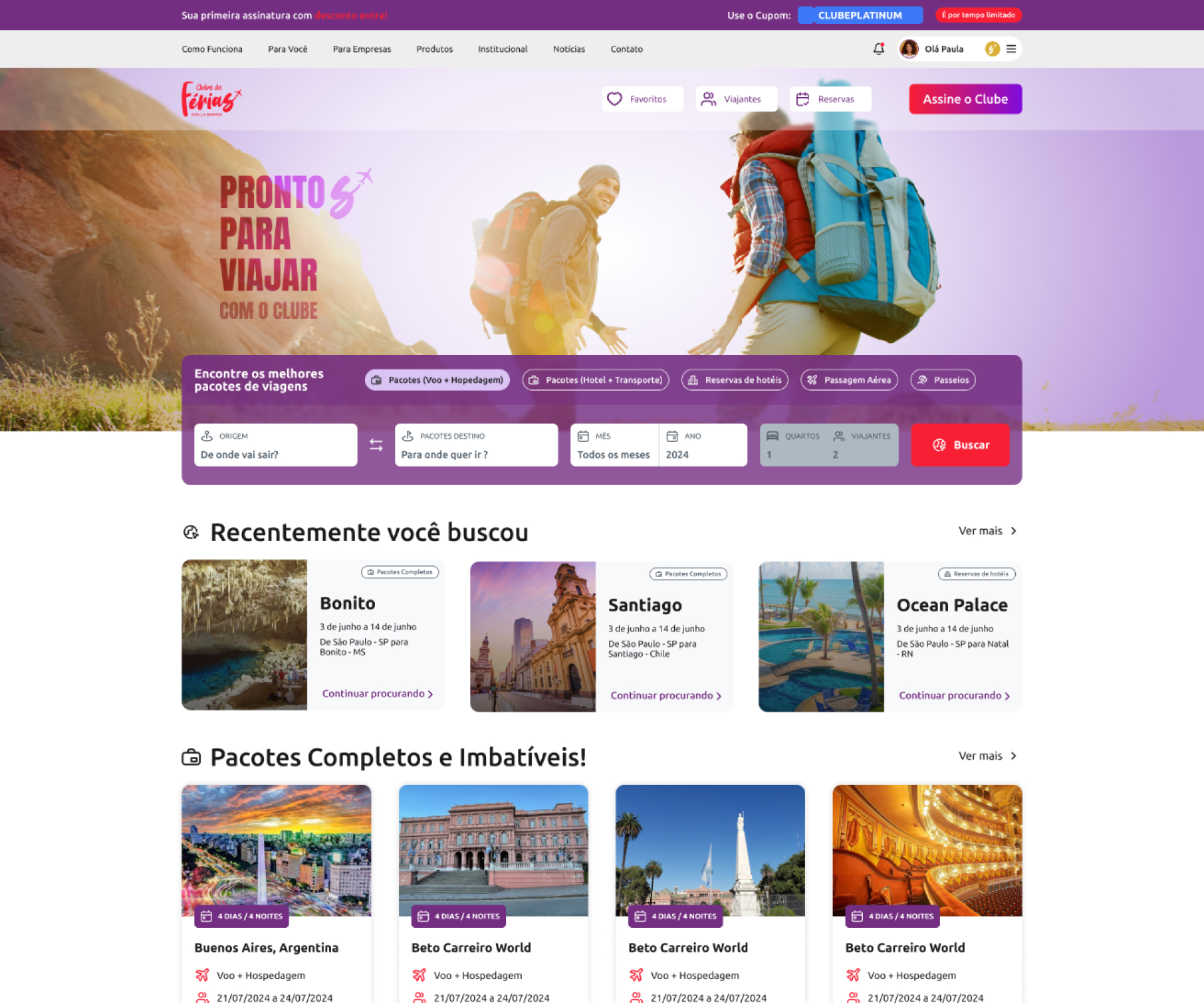 Website – Clube de Férias Stella Barros